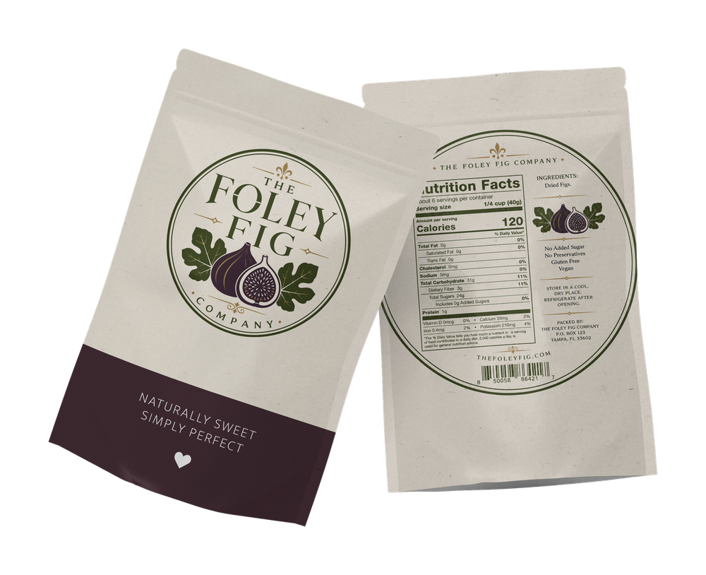 Foley Fig dried figs resealable kraft pouch